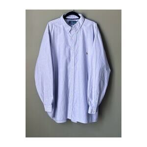 Polo Ralph Lauren Men’s Long Sleeve Blue Button Down Shirt 3XLT